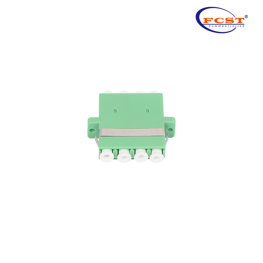Adaptador de fibra óptica de plástico monomodo cuádruple LCAPC a LCAPC Acoplador con brida